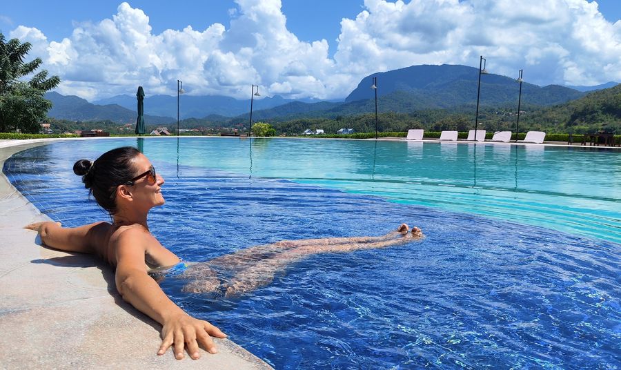 sustainable Luang Prabang View Hotel Laos swimming pool