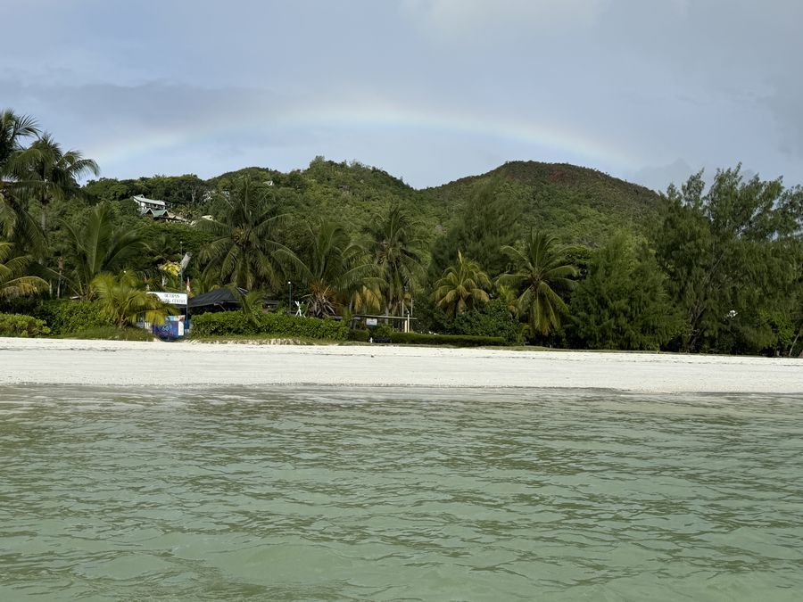beach Cote D'Or Praslin Seychelles rainbow
