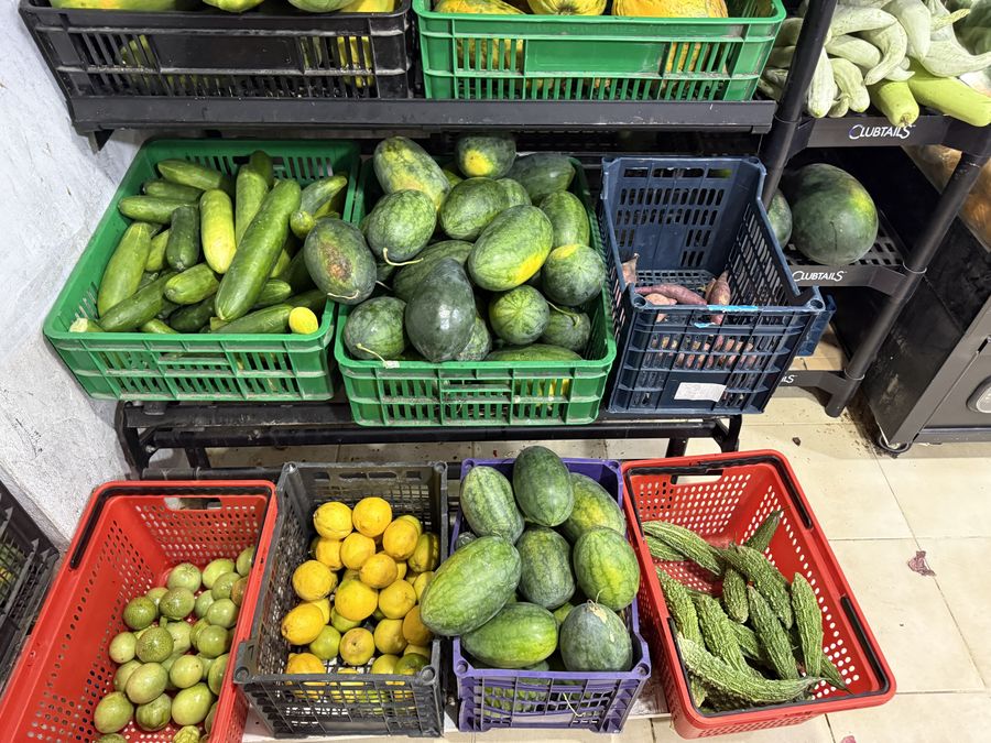 fresh fruit close to beach Cote D'Or Praslin Seychelles